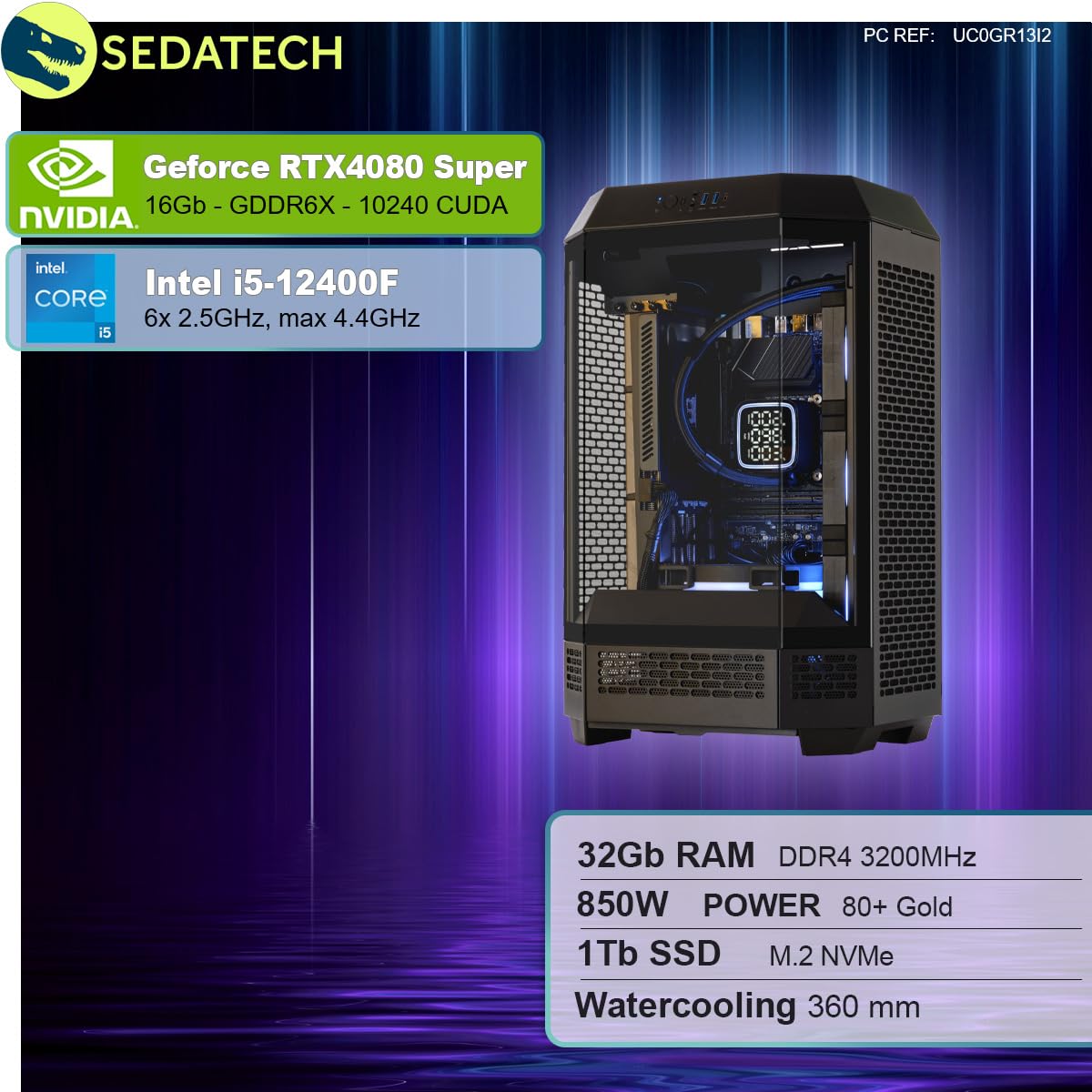 Компьютер Sedatech Pro Gaming Без ОС Intel i5-12400F RTX4080 Super 32GB ОЗУ 1TB SSD M.2, фото №2 Компьютер Sedatech Pro Gaming Без ОС Intel i5-12400F RTX4080 Super 32GB ОЗУ 1TB SSD M.2, фото №2