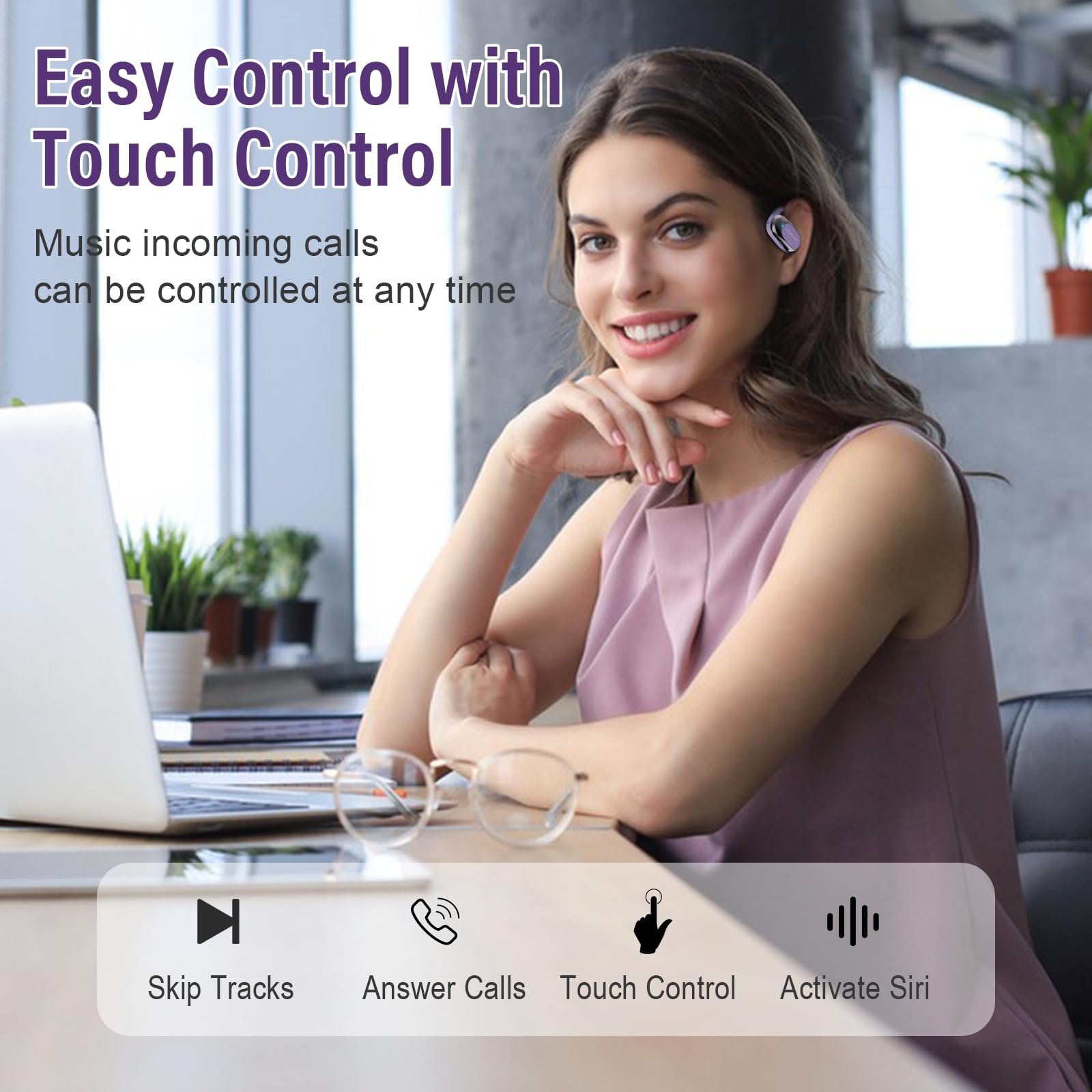 Навушники-перекладачі AI Фіолетові, фото №9