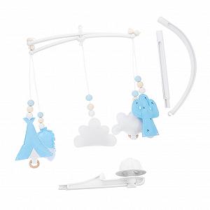 Карусель на ліжечко SHOWERORO Cloud Felt Wind Chimes Car для дитини, підвіска для дитячого ліжка, прикраса для новонародженого, мобіль для дитячого ліжка - Фото 1