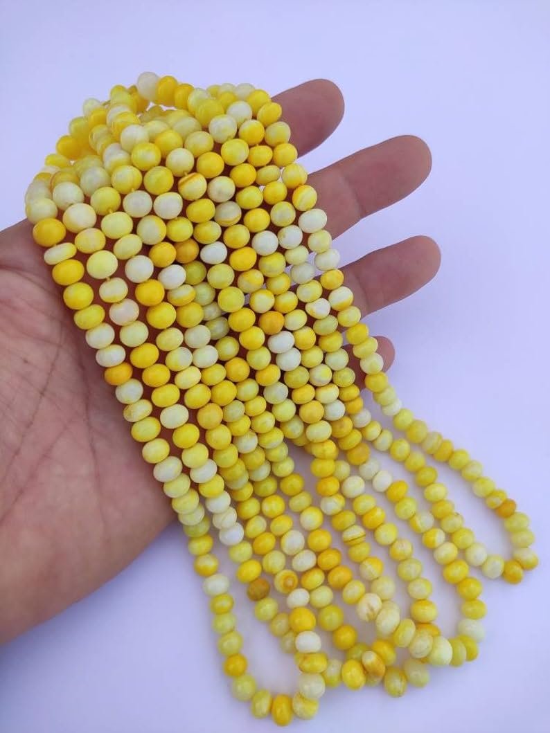 Бусины Опал Круглые Гладкие 8 мм, нить длиной 40.5 см, ожерелья, браслета, фото №2