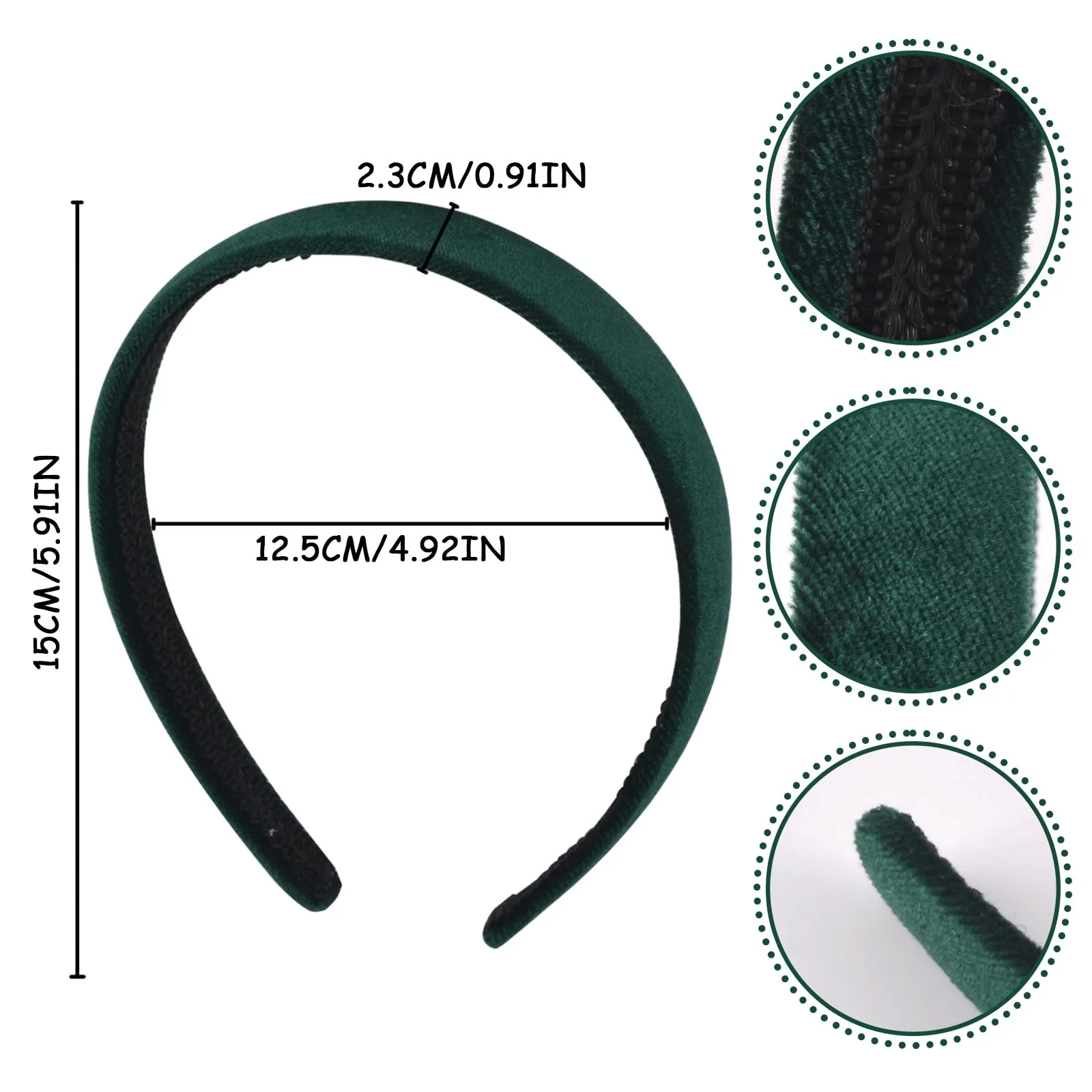 Обруч Оксамитовий AYNKH 3 штуки, фото №2