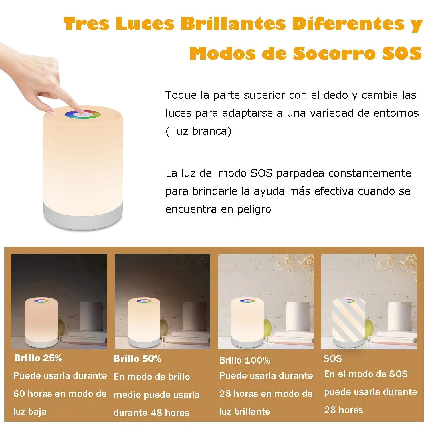 Нічник StillCool Smart LED сенсор RGB ручка режим SOS, фото №3