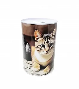 Скарбничка Металева Кіт 16 x 12 см synthetic.ua - Фото 1