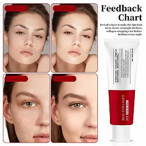 Маска для лица Collagen - Органическая маска с коллагеном, корейская маска для лица, маска с настоящим коллагеном, маска с коллагеном, маска-пленка для лица для эластичности synthetic.ua - Фото 1