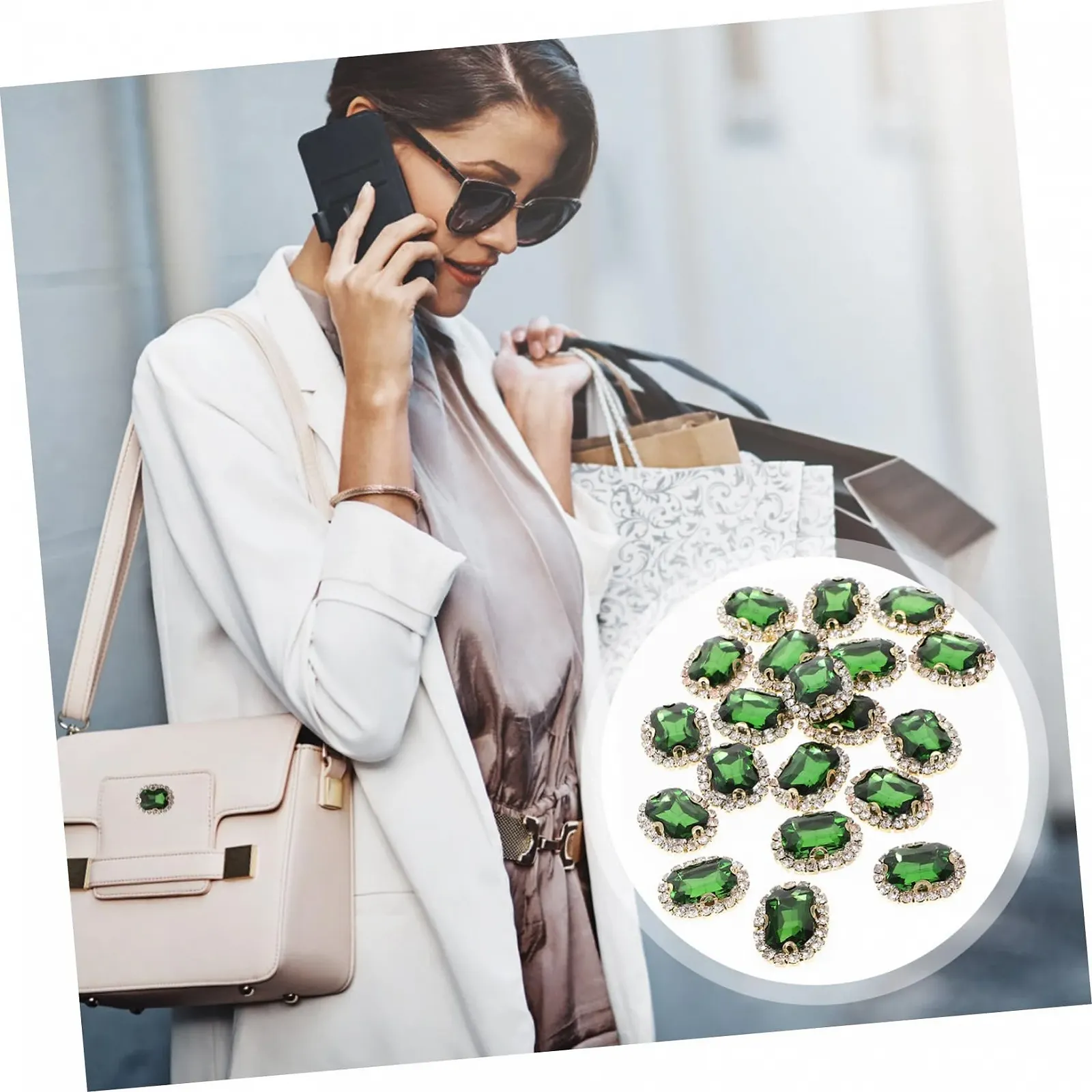 Стразы PLAFOPE для ручного шитья, 20 шт, сверхпрочные, мини-кисточки для декоративной одежды и поделок, фото №9