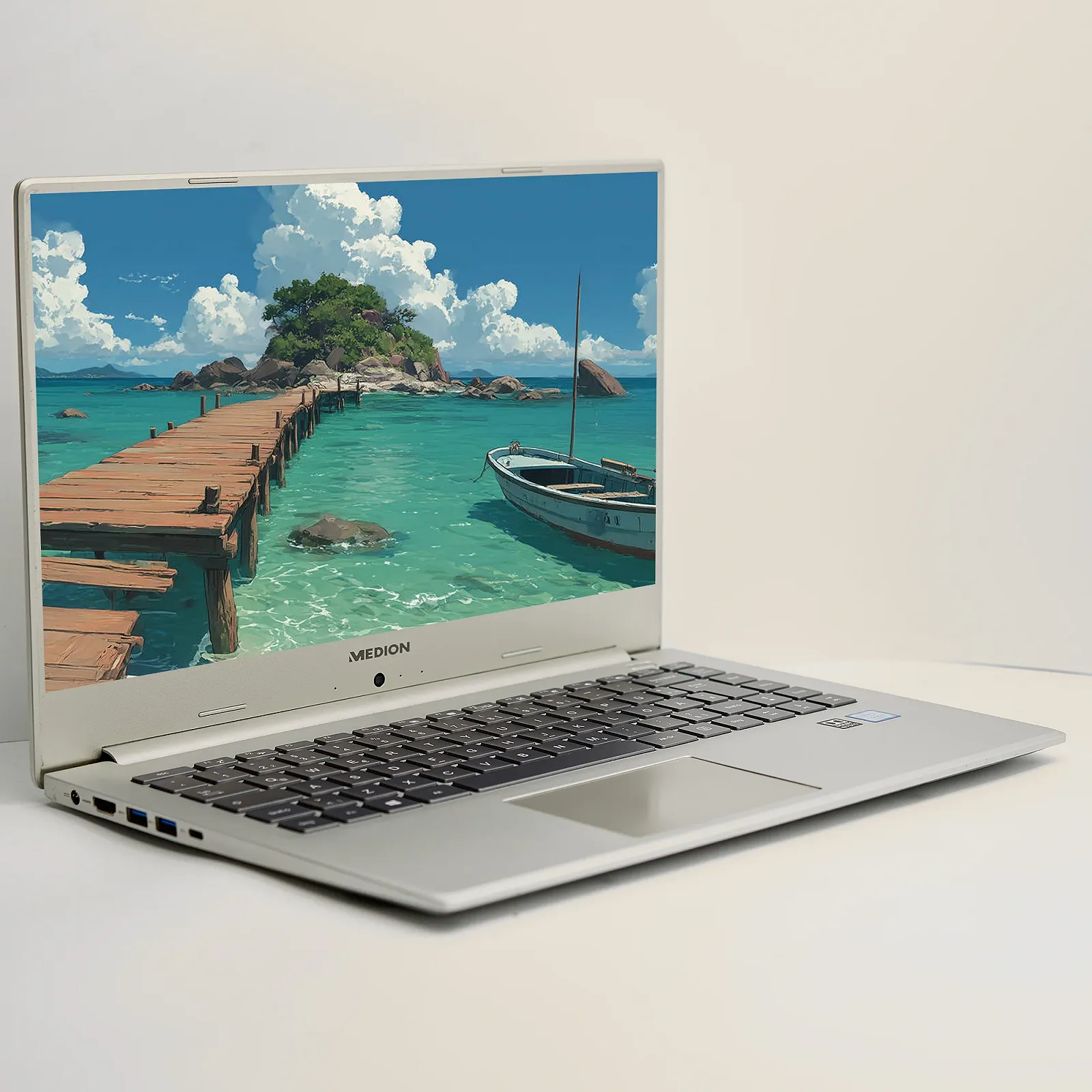 Ноутбук 15.6'' Medion (Lenovo Group) Akoya S6445 | Intel Core i3-8145U | IPS (1920x1080) FullHD | RAM DDR4 16 ГБ | SSD 256 ГБ | Intel UHD Graphics 620 | Металевий корпус | Win11  (5067), фото №4