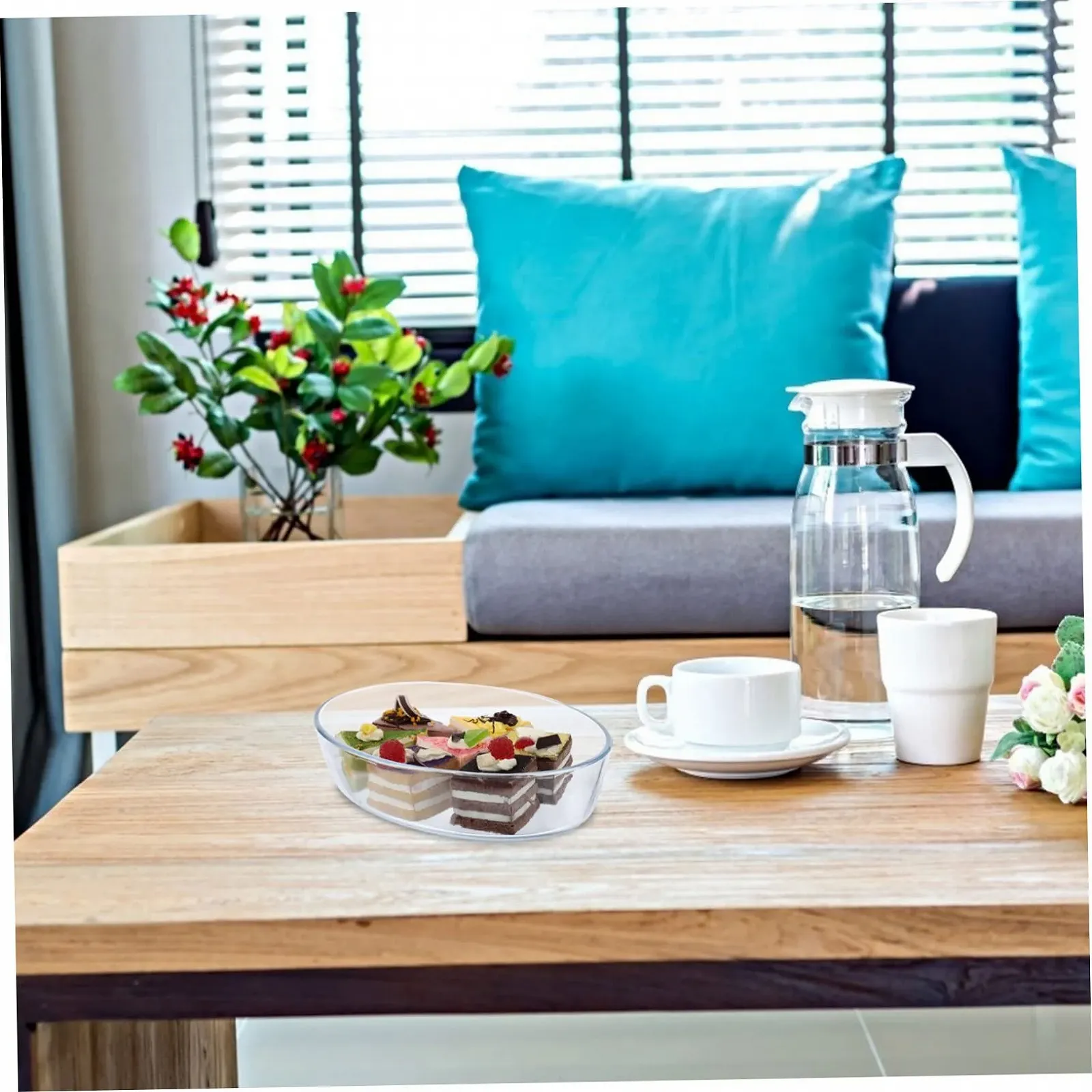 Стеклянная форма для выпечки SOIMISS Жаростойкая Закаленное стекло 1,6 л, фото №3