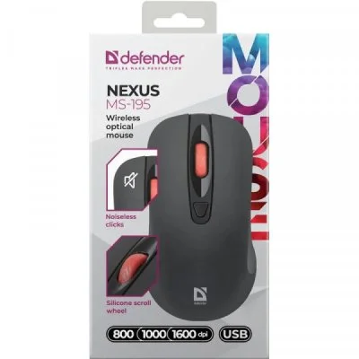 Мышка Defender Nexus MS195 Wireless Black (52195), фото №6