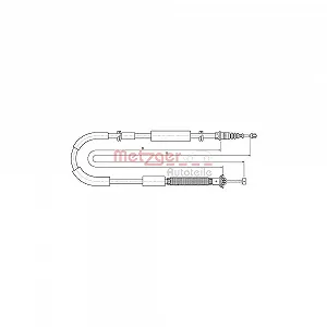 Трос стояночного тормоза METZGER 12.0722 для FIAT задний правый - Фото 1