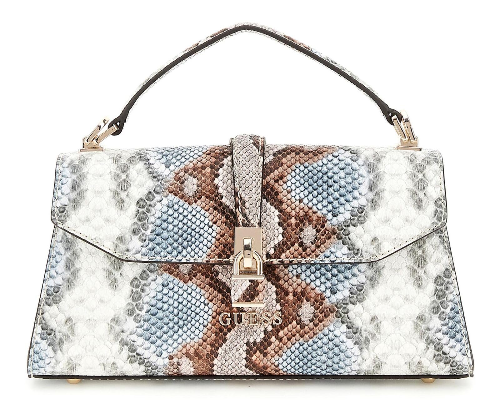 Сумка з верхньою ручкою GUESS Queensland Flap Misty Blue Multi, фото №1