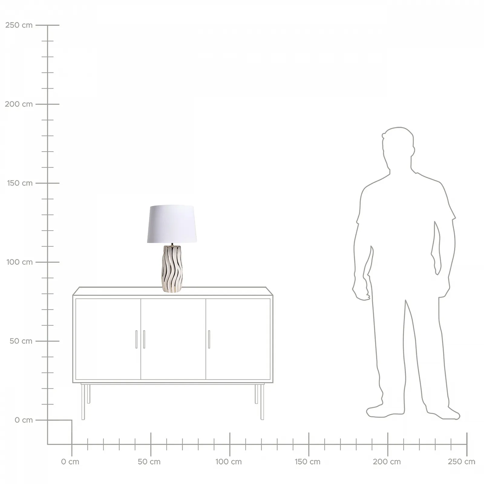 Настільна лампа Beliani Patuca Керамічна Тканинний абажур Білий/Золотистий, фото №6