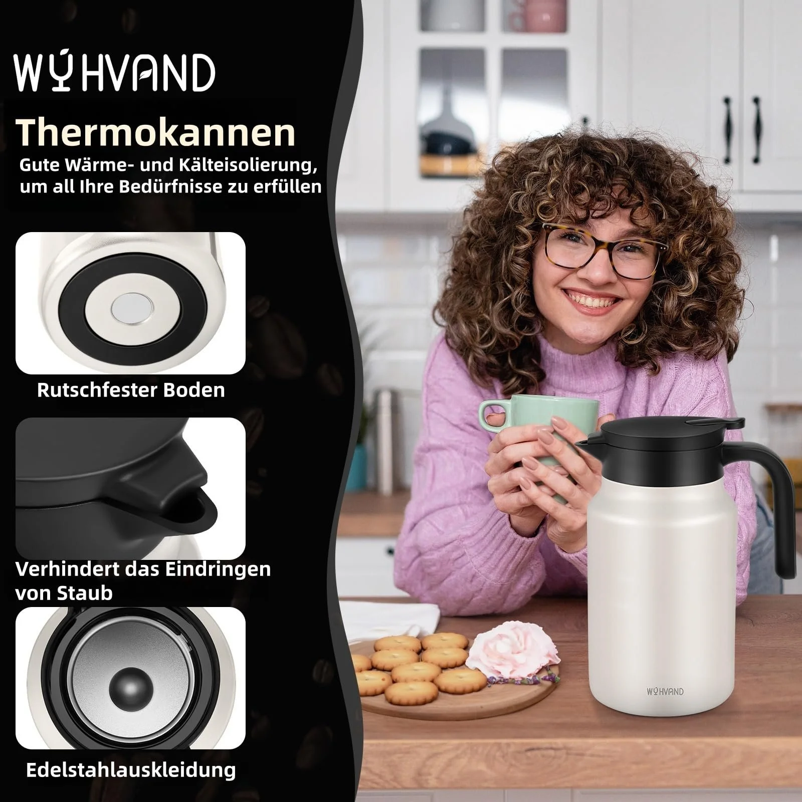 Термос-кавник для кави з нержавіючої сталі для гарячих/холодних напоїв, пилонепроникний, фото №4 Термос-кавник для кави з нержавіючої сталі для гарячих/холодних напоїв, пилонепроникний, фото №4