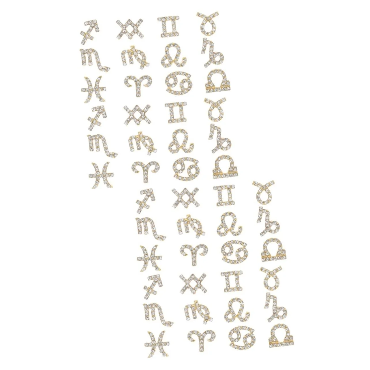 Украшение для ногтей FRCOLOR 48шт, сверкающие стразы, декор для ногтей, золотые вариации, фото №1