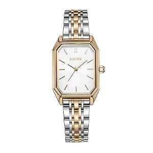 Часы BURKER Isabell Женские Прямоугольные Аналоговые Кварцевые Водонепроницаемые 3 ATM Нержавеющая сталь - 28 мм - Фото 1