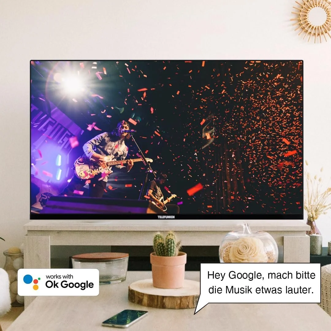 Телевізор 43" Telefunken D43U551X1CWI / 4K Ultra HD / LED / 50 Гц / Smart TV / Wi-Fi / Т2 / Чорний, фото №3 Телевізор 43" Telefunken D43U551X1CWI / 4K Ultra HD / LED / 50 Гц / Smart TV / Wi-Fi / Т2 / Чорний, фото №3
