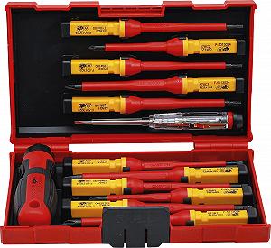 Набор отверток BGS 35814 VDE со сменными лезвиями 13 штук - Фото 1