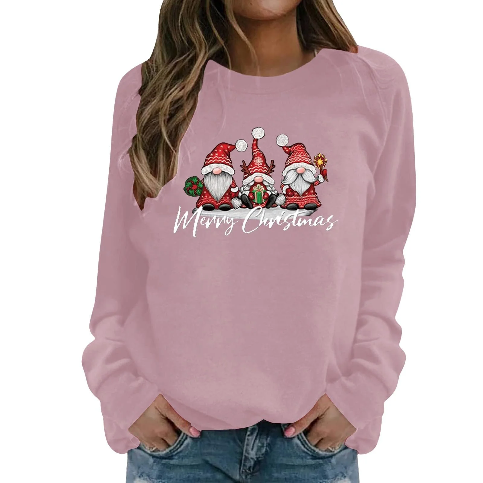 Женская Толстовка Nuaoxyeu с принтом Санты, уличный стиль, спортивные топы, смешной рождественский джемпер, рождественская толстовка, женский повседневный классический мягкий пуловер с круглым вырезом, фото №1 Женская Толстовка Nuaoxyeu с принтом Санты, уличный стиль, спортивные топы, смешной рождественский джемпер, рождественская толстовка, женский повседневный классический мягкий пуловер с круглым вырезом, фото №1