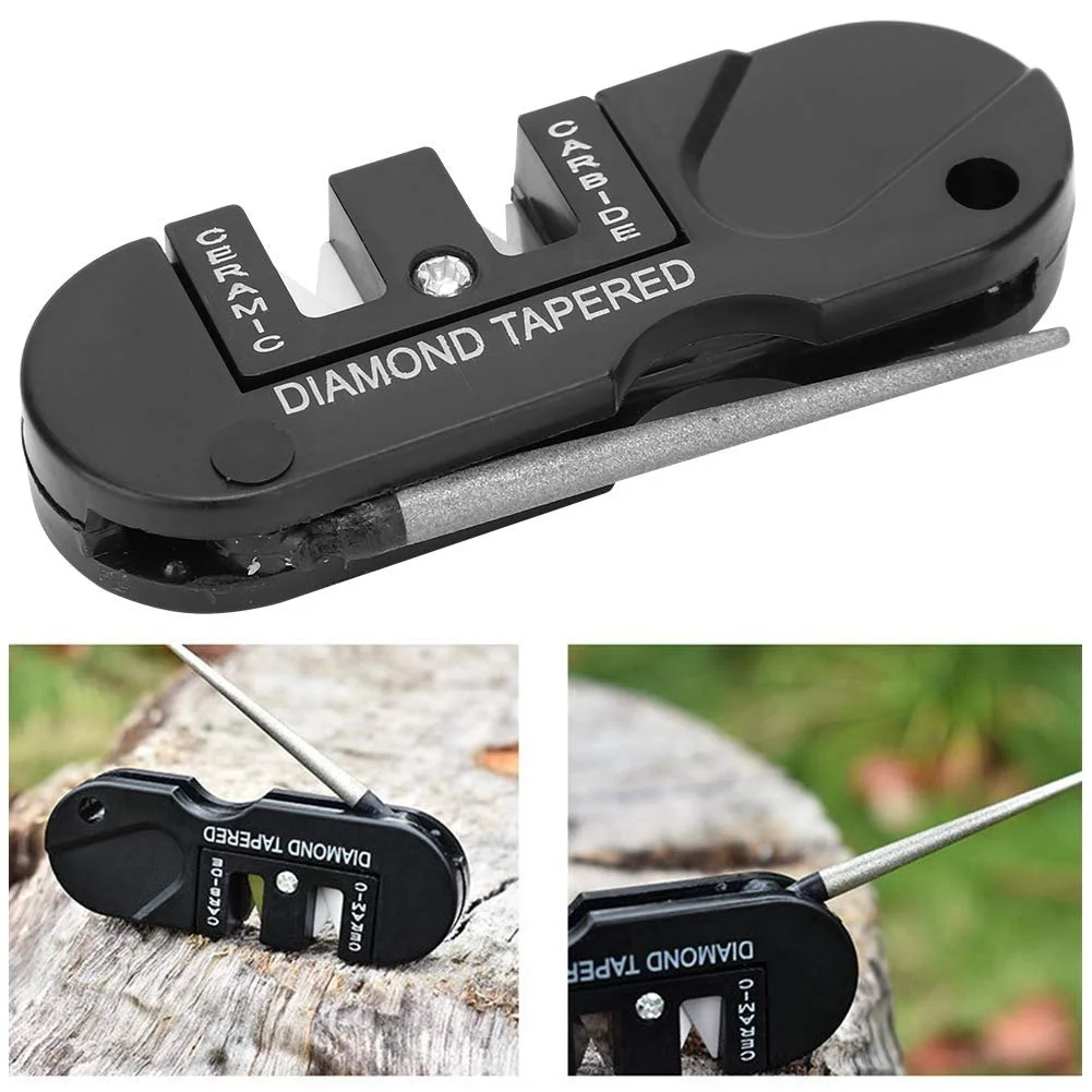 Точило для ножів Campvival кишенькова для стандартних та серрейторних лез Carbide Ceramic Diamond, фото №8