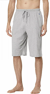 Шорти Ralph Lauren Mens Gray Heather Elastic Waist Relaxed Fit Sleep Shorts M - Фото 1