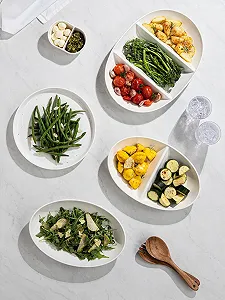 Миска Ladelle Alto Serve & Share 2 шт, белая synthetic.ua - Фото 1