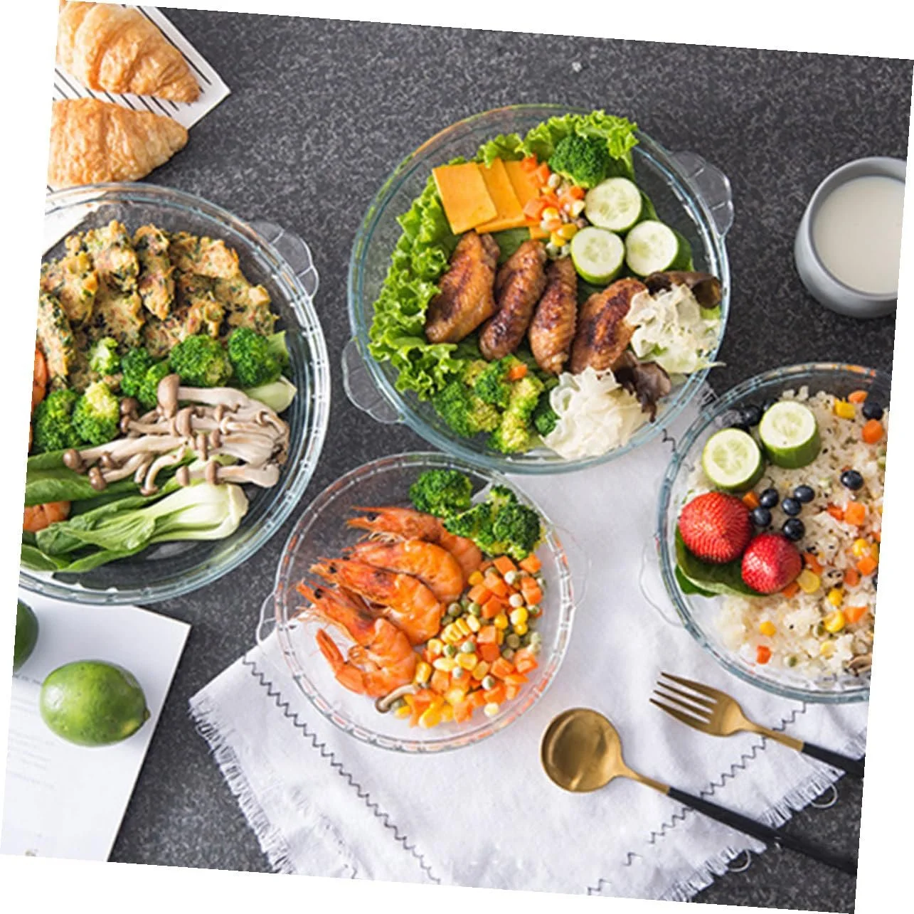 Форма для запекания термостойкая стеклянная круглая, фото №4 Форма для запекания термостойкая стеклянная круглая, фото №4