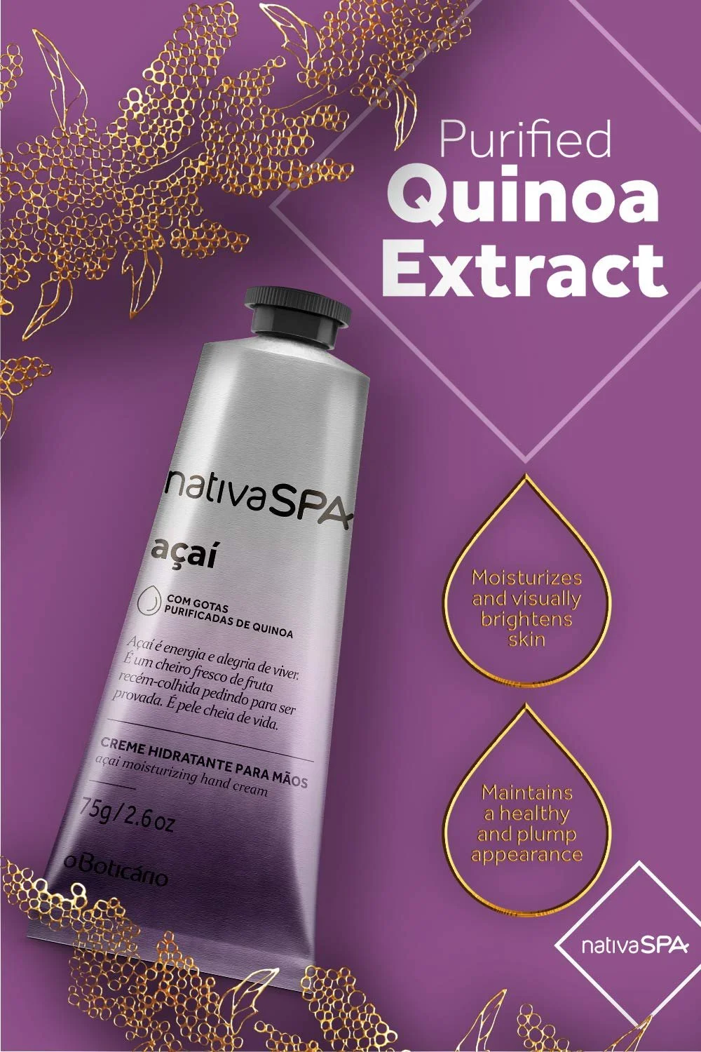 Крем для рук Зволожуючий Nativa Spa Чорниця, фото №5