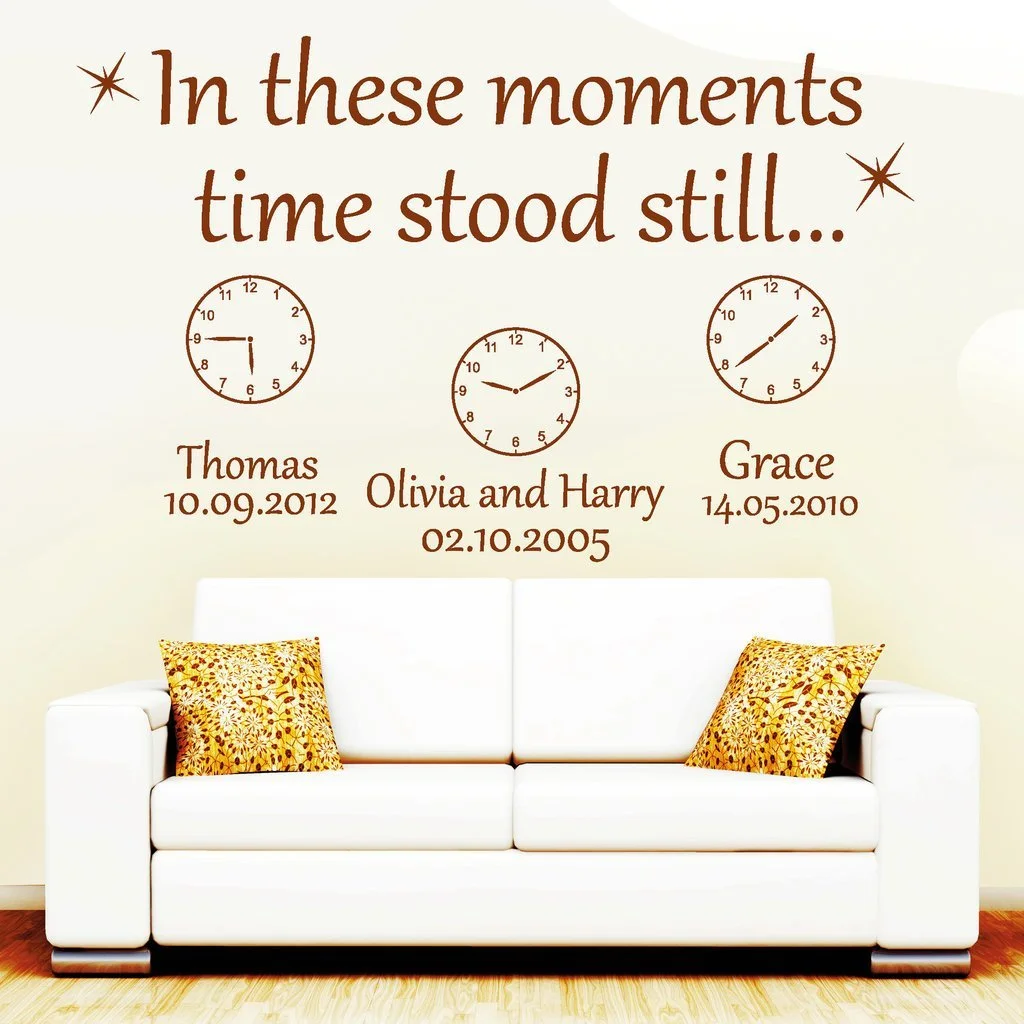 Наклейка на стену Wandtattoo-loft In These Moments Time Stood Still Black 80 см x 121 см, фото №3