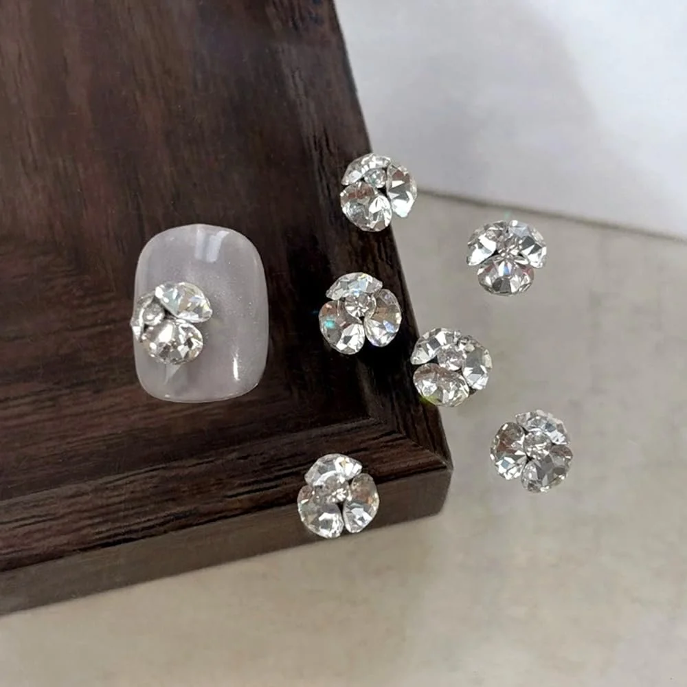 Кришталеві Стрази для Нігтів, Набір Різні Розміри, Міні, Білий Прозорий, фото №6