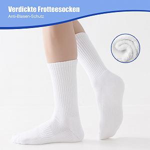 Носки Мужские Женские Хлопковые Дышащие Спортивные Носки для Тенниса Бега Ходьбы 6 пар Черный Белый 43-46 39-42 35-38 47-50 synthetic.ua - Фото 1