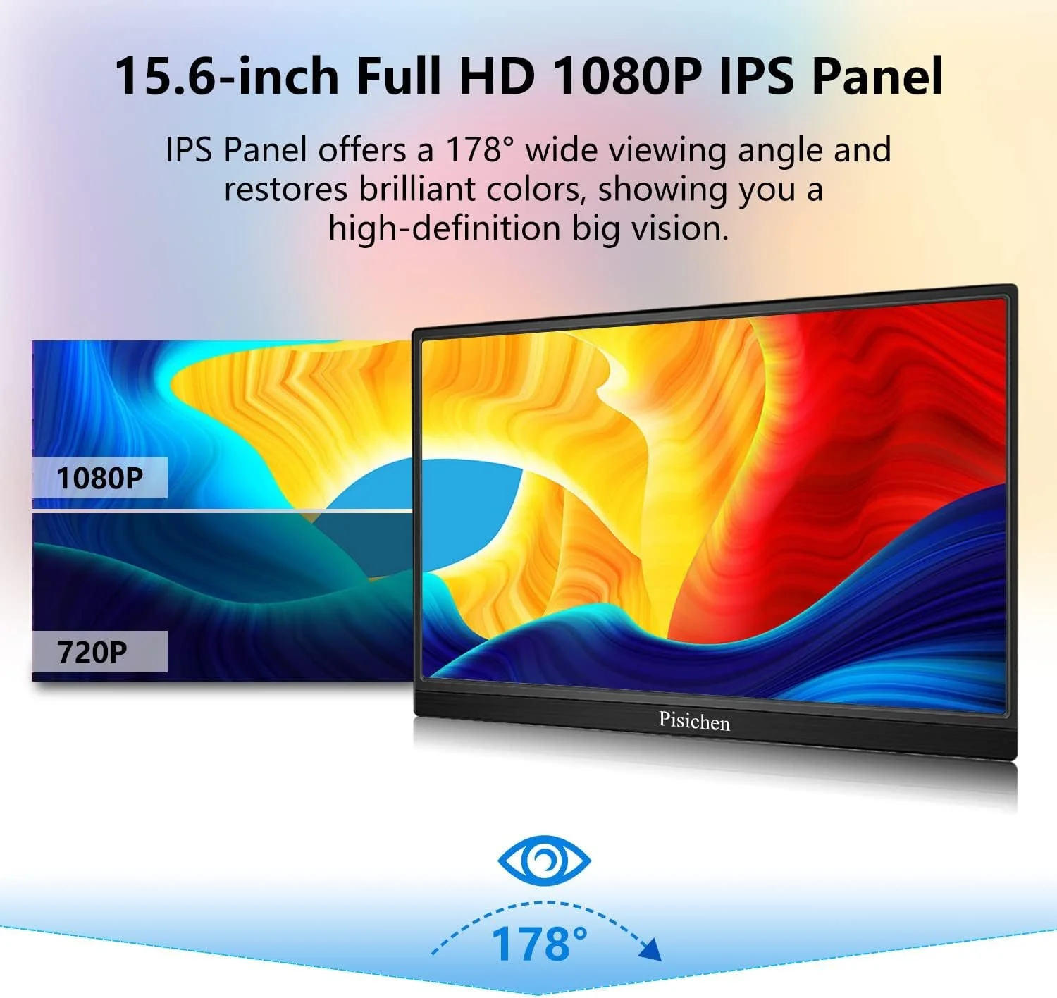 Монитор сенсорный портативный 15.6" Pisichen HD-156 Full HD IPS 60 Гц, фото №4 Монитор сенсорный портативный 15.6" Pisichen HD-156 Full HD IPS 60 Гц, фото №4