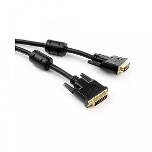 Кабель мультимедийный DVI to 24+1pin 1.8 m Vinga (VCPDCDVIMM1.8BK) - Фото 1