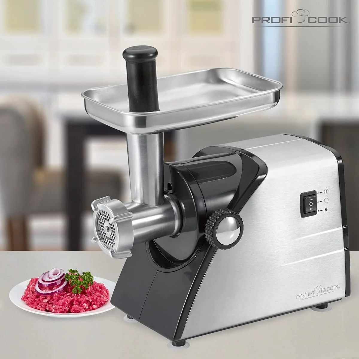 Электрическая мясорубка ProfiCook FW 1060 1000 Вт Черный и серебристый, фото №9 Электрическая мясорубка ProfiCook FW 1060 1000 Вт Черный и серебристый, фото №9