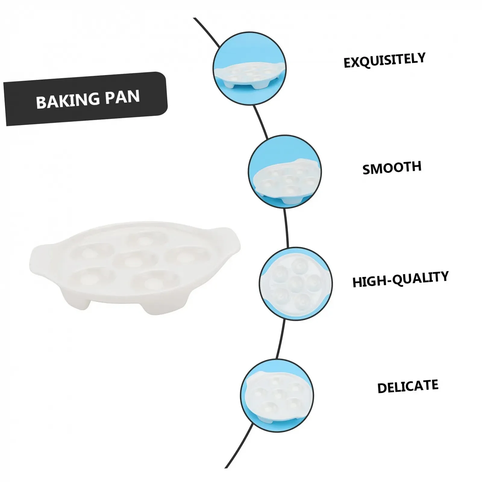 Форма для запекания улиток керамическая на 6 отверстий белая 1 шт., фото №9
