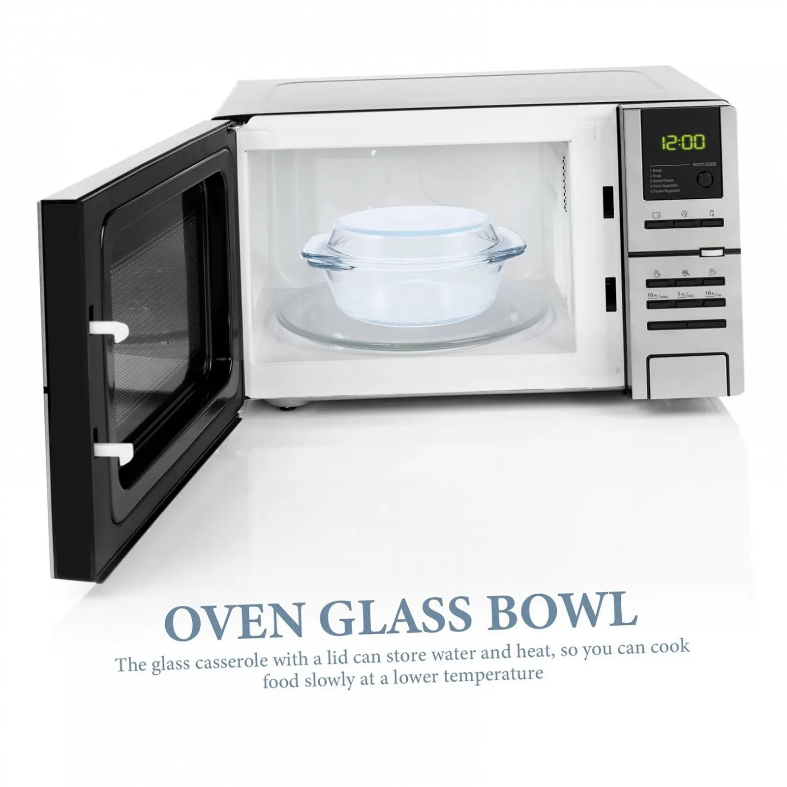 Форма для запікання VALICLUD кругла скляна з кришкою прозора, фото №3 Форма для запікання VALICLUD кругла скляна з кришкою прозора, фото №3