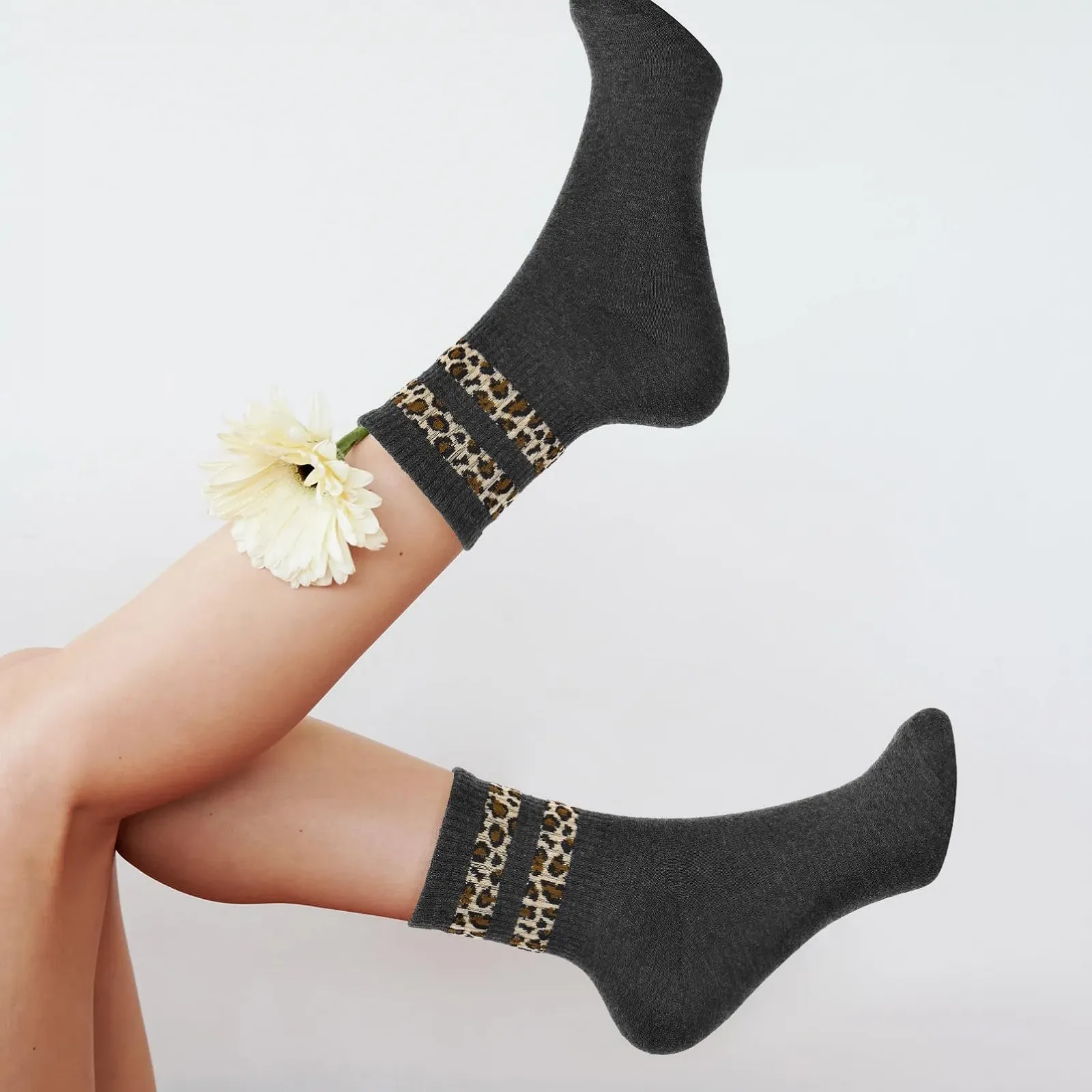 Шкарпетки VALICLUD З леопардовим принтом Багатоколірні (6 пар), фото №2