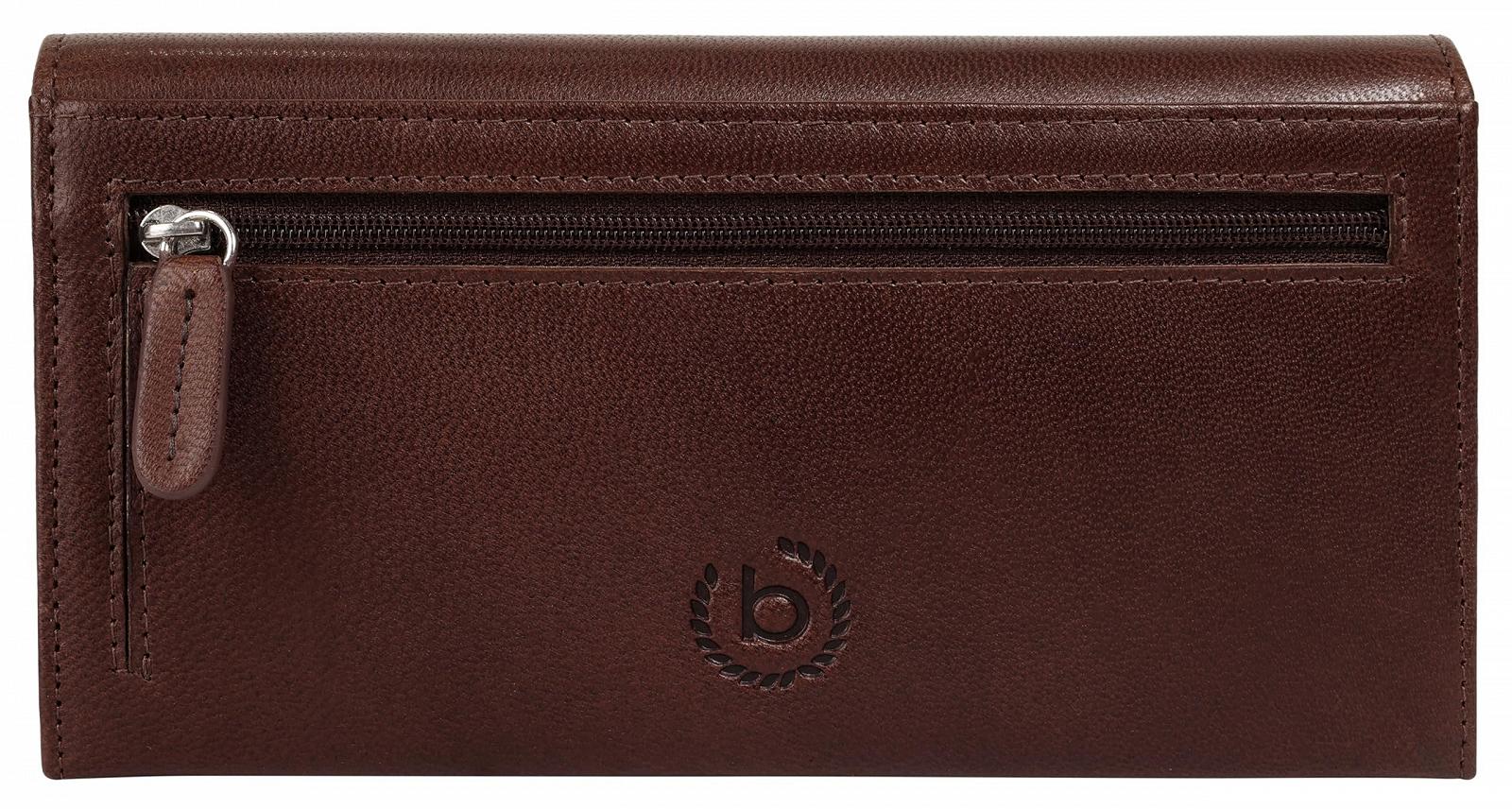 Кошелек Bugatti Lucido 021952 Большой, горизонтальный формат, натуральная кожа, женский, функциональный, RFID защита, двойная застежка-кнопка, коричневый, стандартный размер, повседневный, фото №4