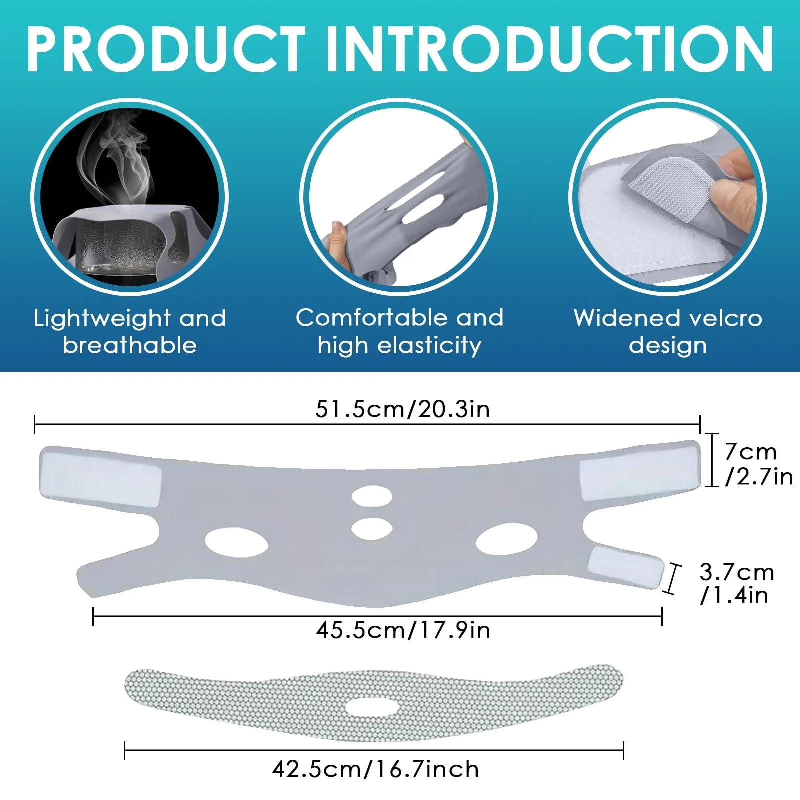 Ремешок против храпа регулируемый дышащий для лучшего сна, фото №2