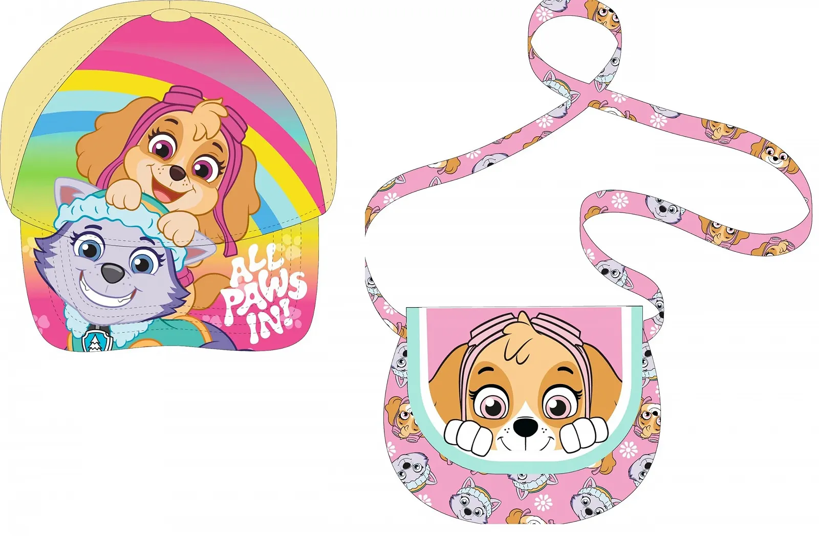 Бейсболка Paw Patrol Skye для девочек солнцезащитная размер 52 54, фото №1