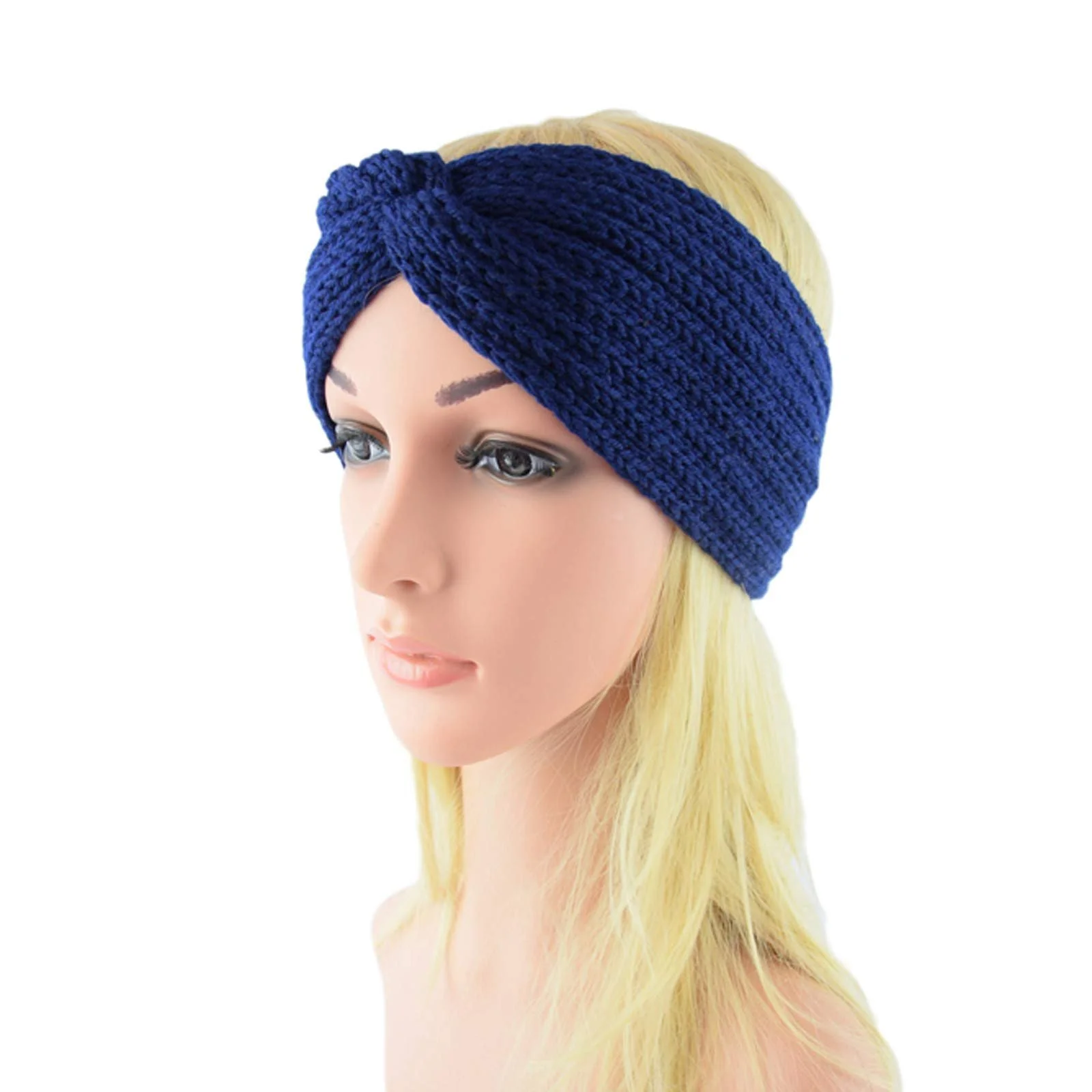 В'язана зимова пов'язка на голову для жінок, дівчат, вузька, в'язана, фото №2 В'язана зимова пов'язка на голову для жінок, дівчат, вузька, в'язана, фото №2