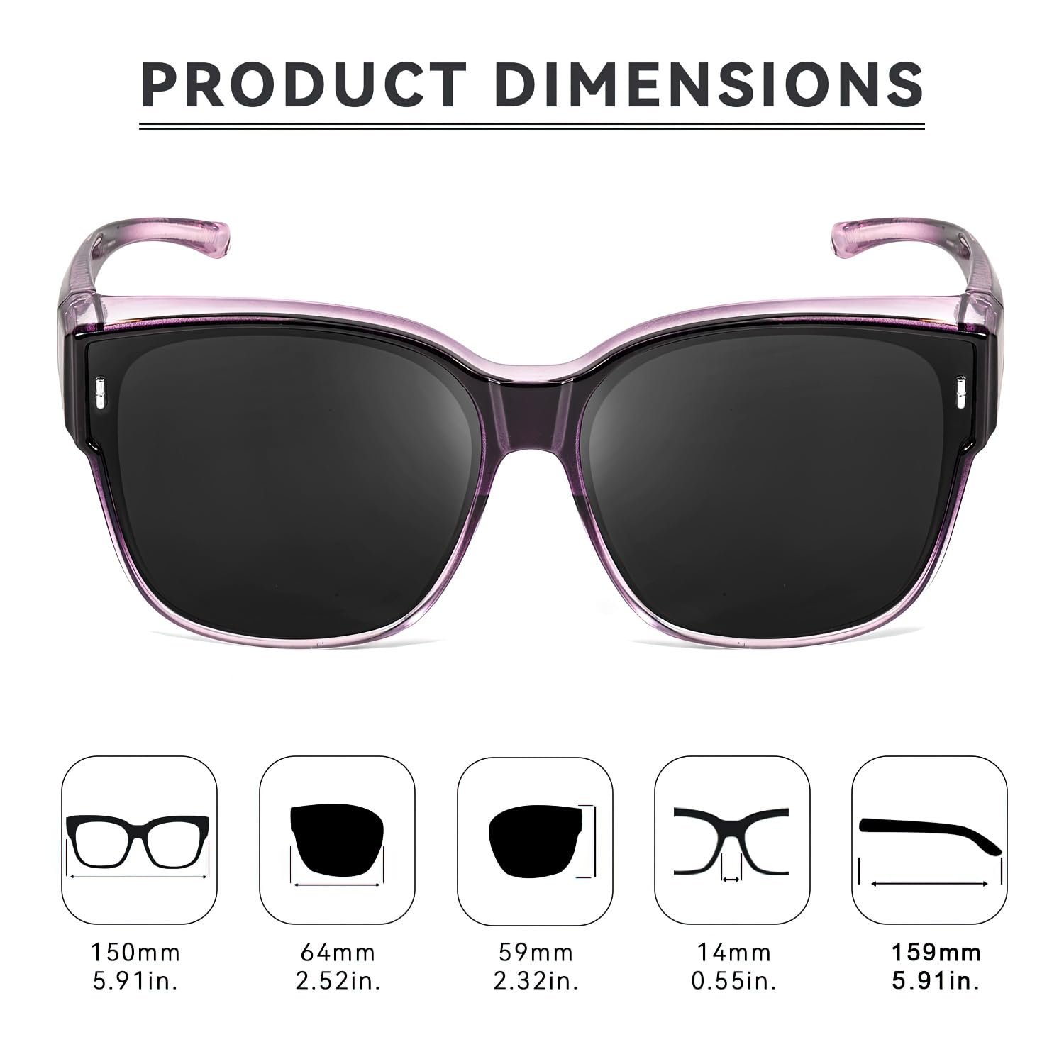 Поляризовані сонцезахисні окуляри Myiaur для жінок, захист від ультрафіолету, фото №4