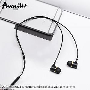 Навушники з мікрофоном Avantis A307 чорний - Фото 1