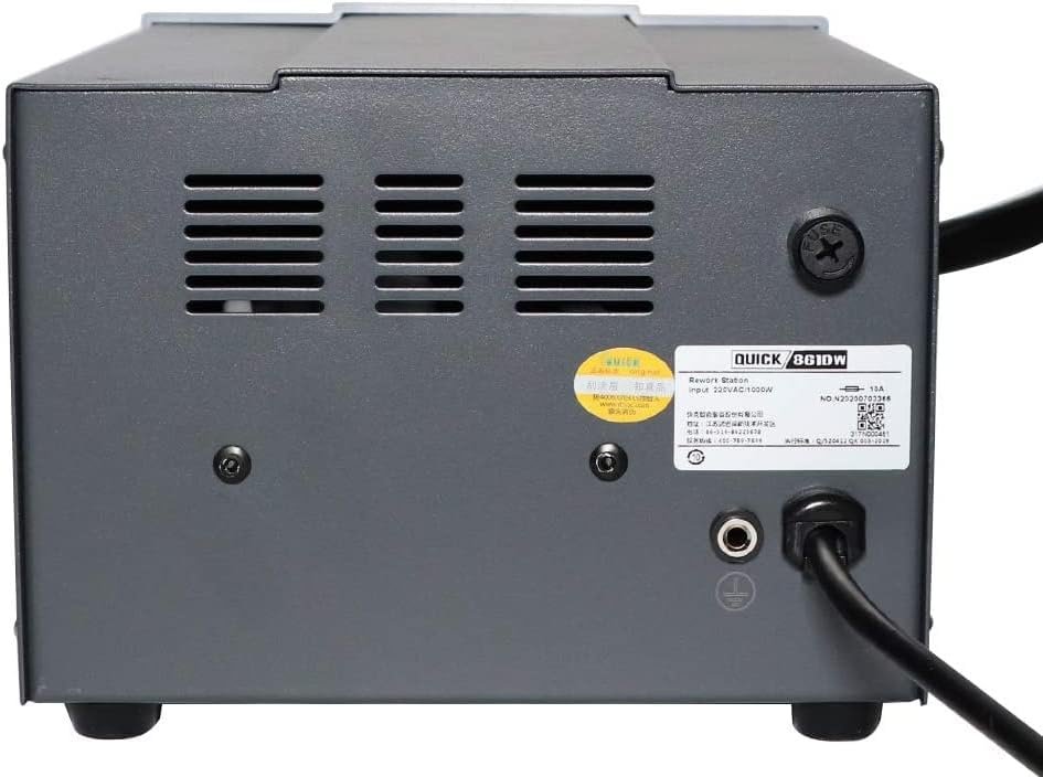 Профессиональная термовоздушная паяльная станция QUICK 861DW (1000 Вт, 120 л/мин), фото №4