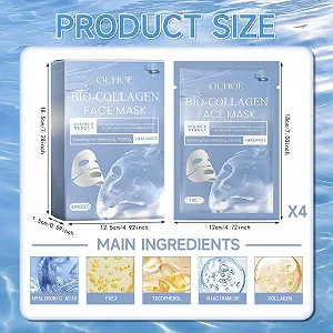 Маска для обличчя Organic Collagen, 4 шт., Organic Collagen Real Deep Mask synthetic.ua - Фото 1