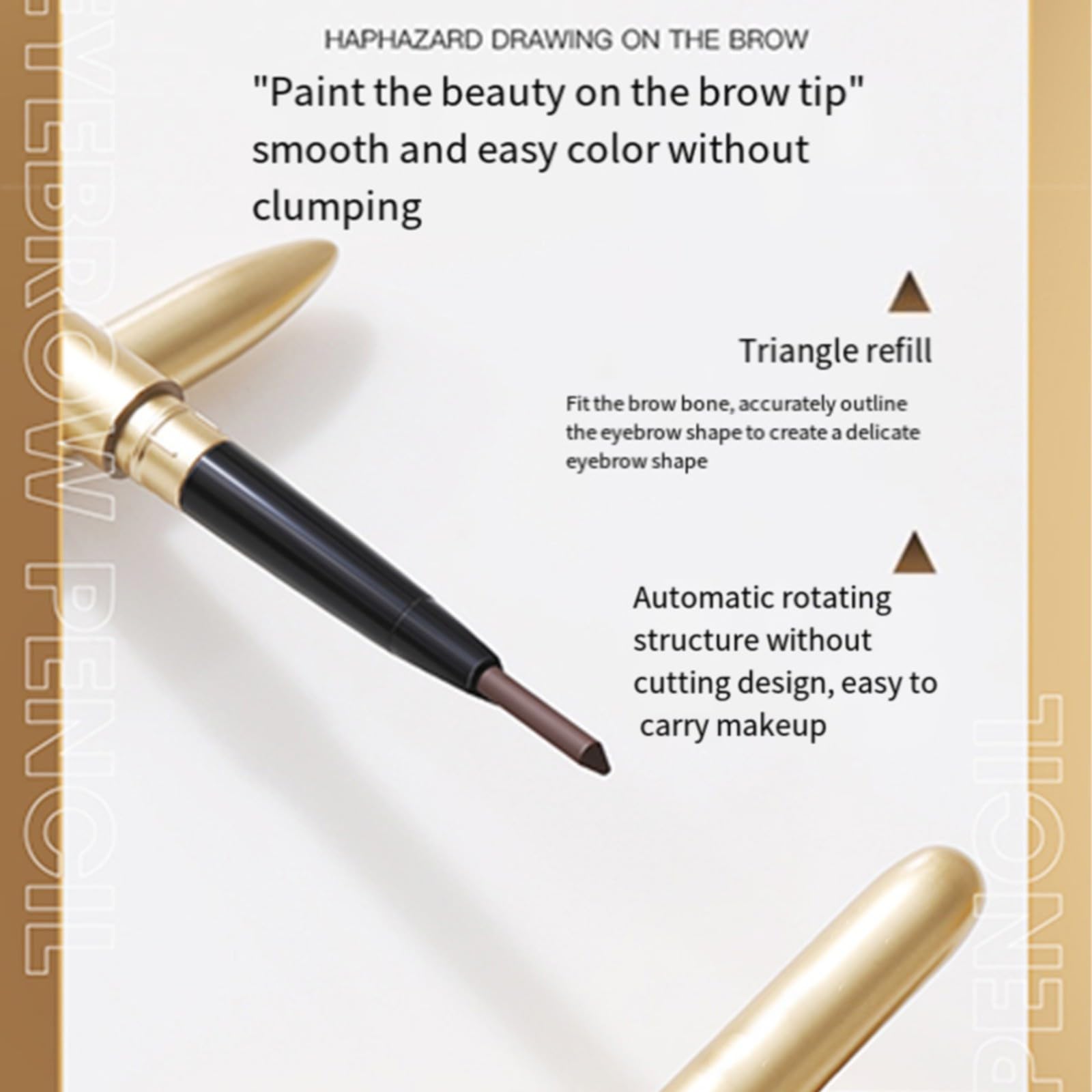 Олівець Eyebrow Dyeing Light Brown Organic Fine Painting Eyebrow Pencil Колір брів (Сірий, Один розмір), фото №3