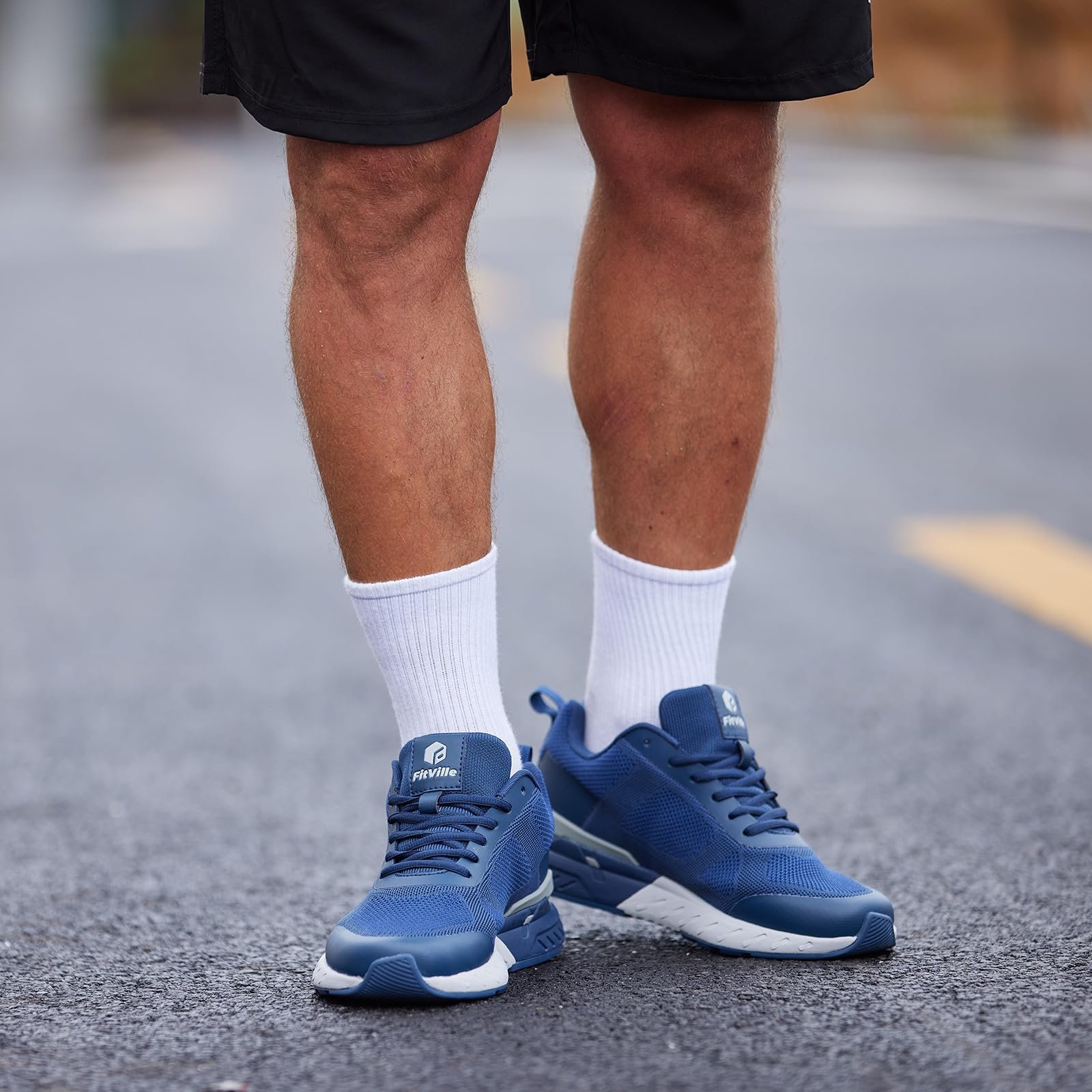 Кросівки FitVille для ходьби, надширокі, чоловічі, легкі, дихаючі, яскрава підошва, фото №6