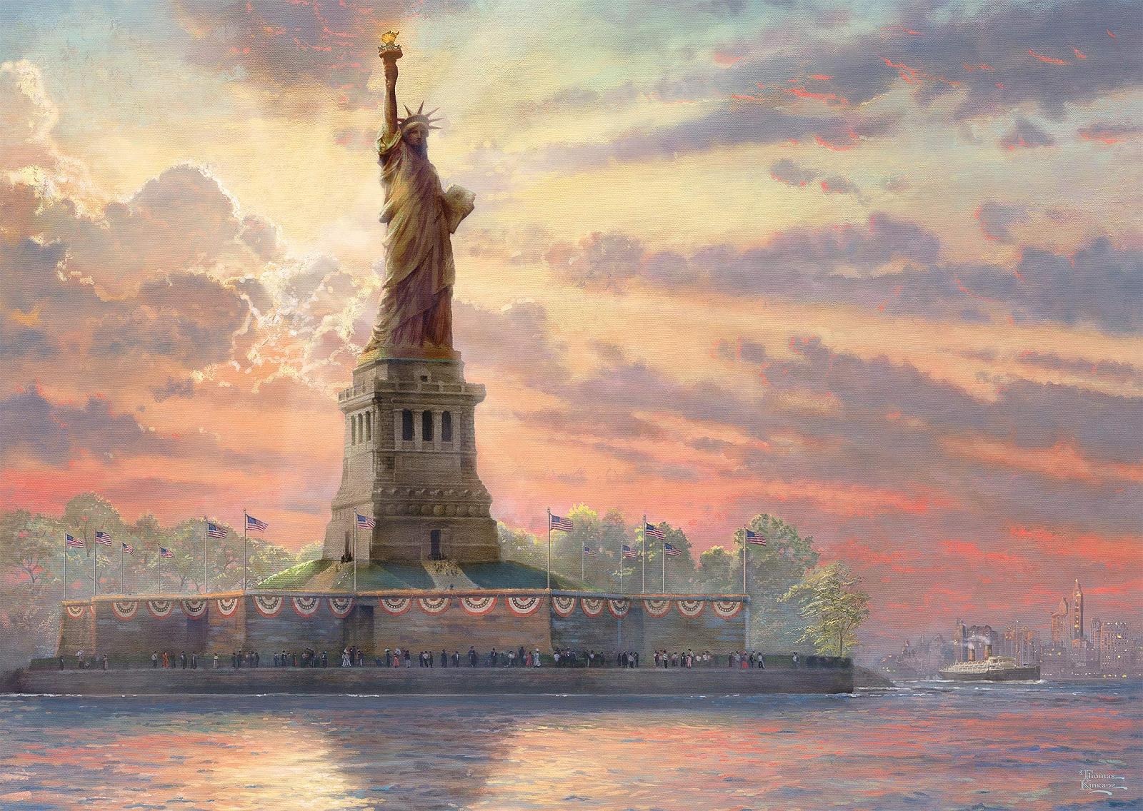 Пазл Schmidt Spiele Statue of Liberty at dusk by Thomas Kinkade Glow in the Dark 59498 Разноцветный, фото №2 Пазл Schmidt Spiele Statue of Liberty at dusk by Thomas Kinkade Glow in the Dark 59498 Разноцветный, фото №2