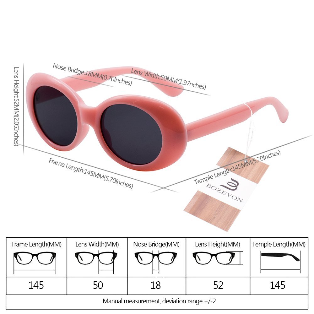 Сонцезахисні окуляри Овальні Bozevon Retro UV400 Захисні окуляри для чоловіків та жінок, фото №6