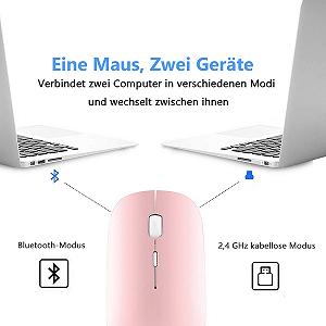 Мышь LEAPEST Беспроводная Bluetooth Розовая synthetic.ua - Фото 1