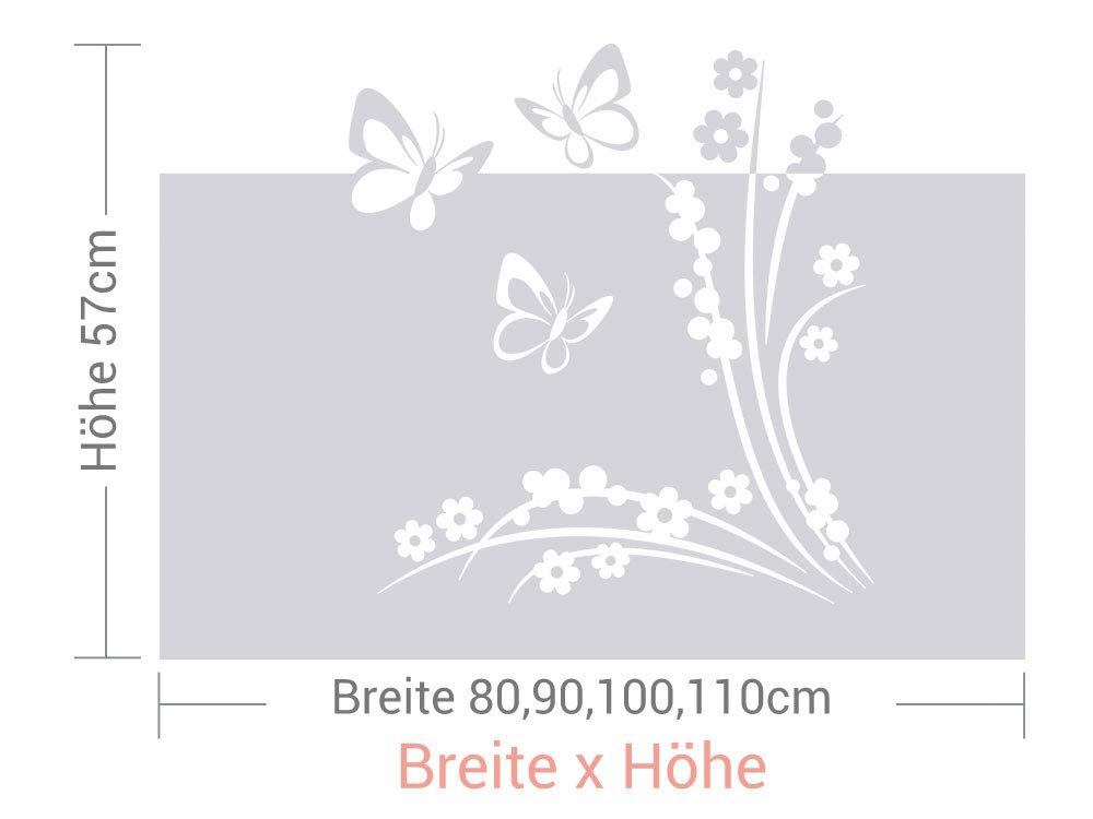 Плівка для вікна Метелик та Квіти 80 x 57 см, фото №3