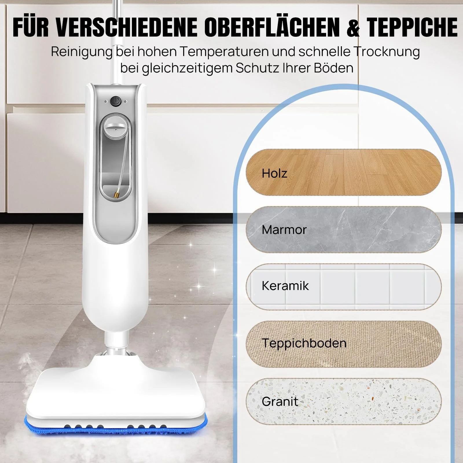 Паровая швабра Shark 400 мл с 2 накладками, фото №7